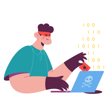 hacker bei einem cyberangriff